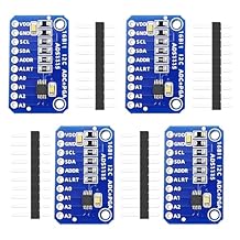 4PCS ADS1115 16 بت 16 بايت 4 قنوات I2C IIC محول ADC PGA تناظري إلى رقمي مع مضخم كسب قابل للبرمجة لوحة تطوير محول ADC عالية الدقة